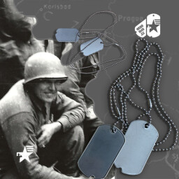 Repro-nerezové známky US DOG TAGS s řetízky USA